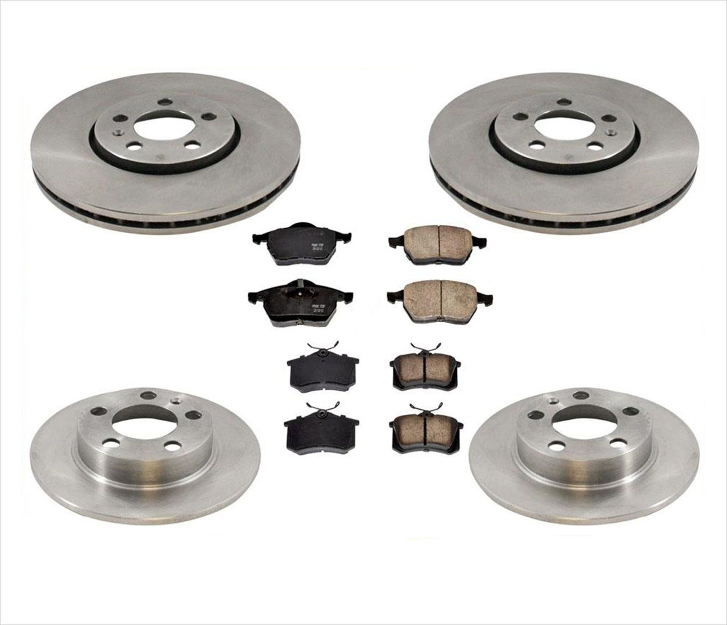 Para Jetta 1.8T 2000-2004 con rotores delanteros traseros de 288 mm y pastillas de freno de cerámica