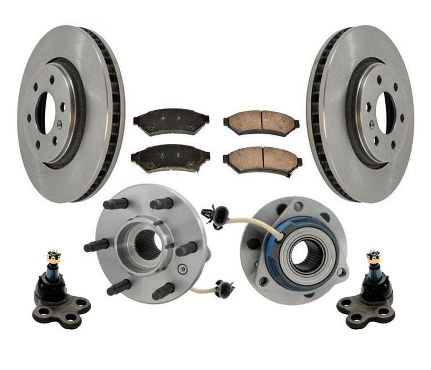 Front Wheel Bearing Hub Disc Brake Rotors Pads For Chevrolet Uplander 2006-2009