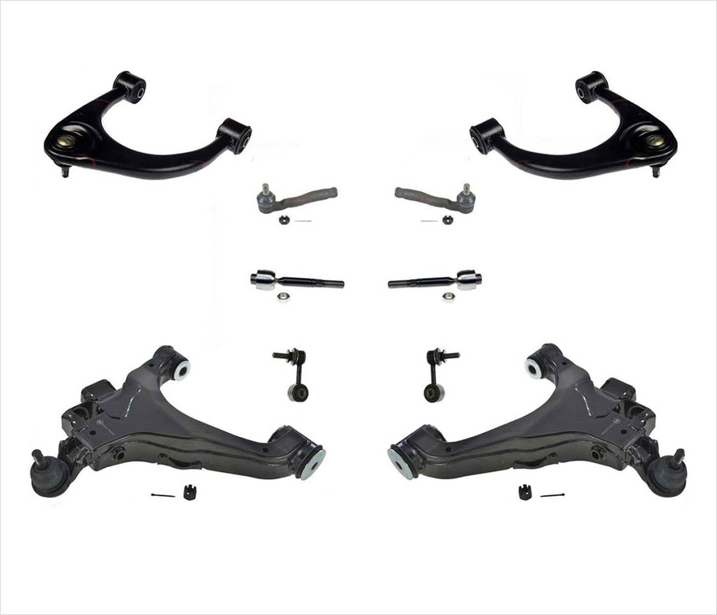 Kit de chasis de 10 piezas, brazos de control con rótulas para Tundra 07-18 Sequoia 08-18