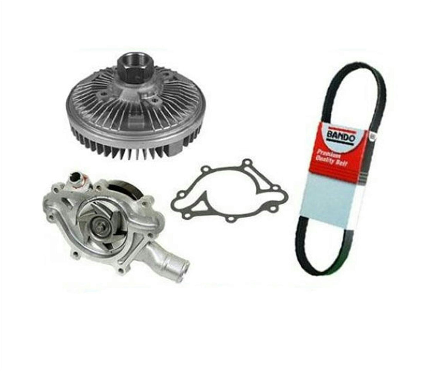Fits For 94-00 Ram Pick Up 1500 5.9L W A/C Water Pump Fan Clutch Belt