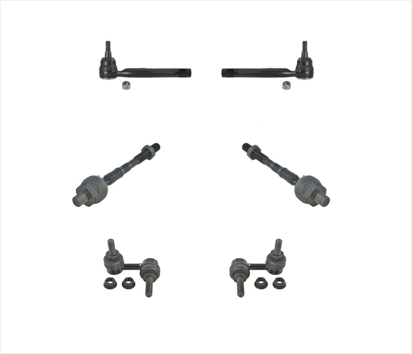 6 Pcs Chassis Kit FIts M45 06-10 M35 06-08 Front Outer & Inner & Sway Bar Links