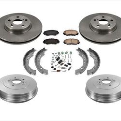 Fits For 08-14 Scion xD Ft Rotors Ceramic Pads Drums Brake Shoes Springs 7Pc Kit