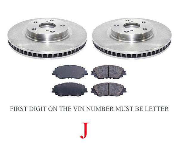 Ft Rotors Brake Pads Built In Japan Vin Starting w J For Toyota Camry 2.5L 18-19