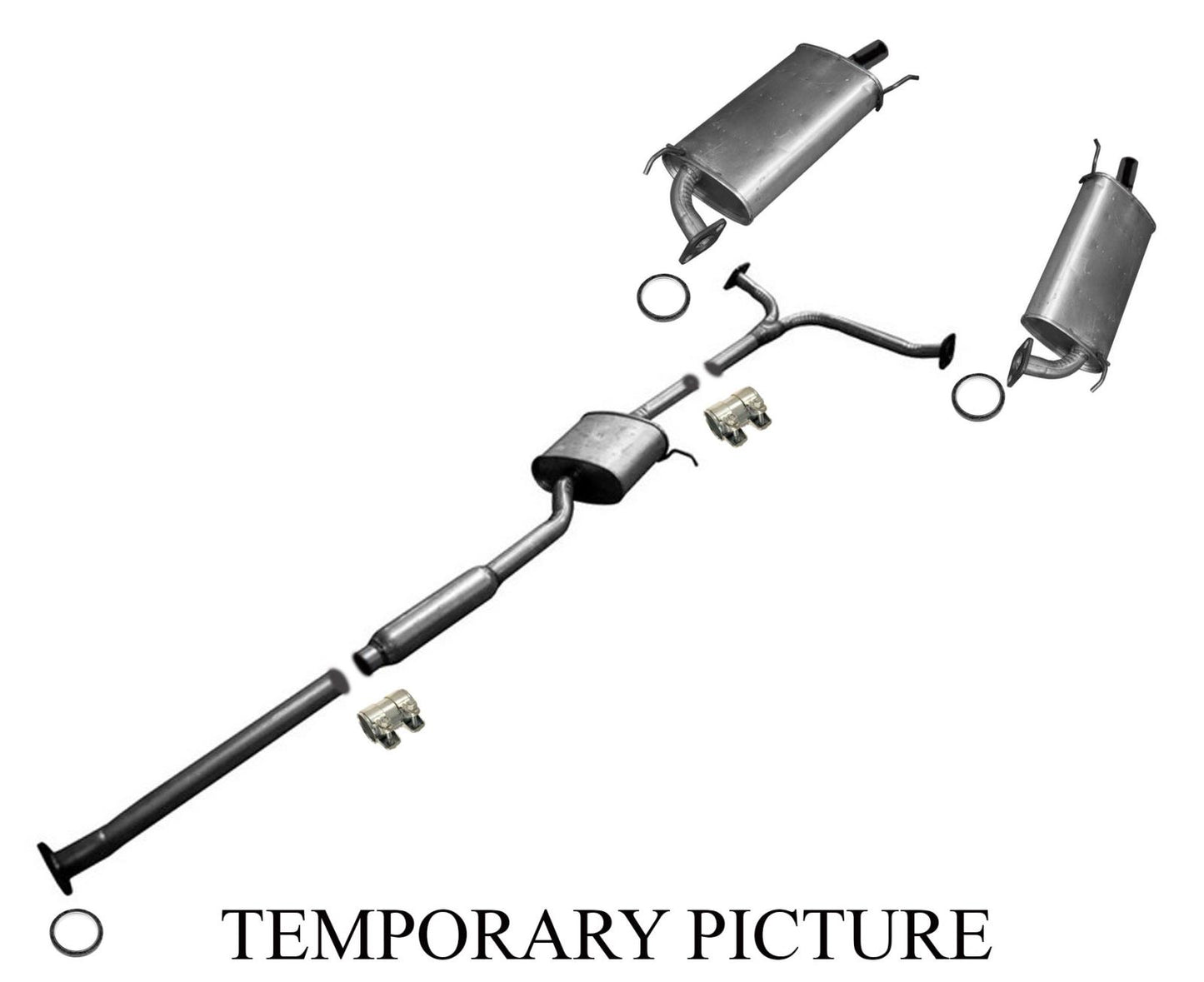 Silenciador doble del tubo de extensión del sistema de escape para 01-03 Acura CL 3.2L (sin tipo S)