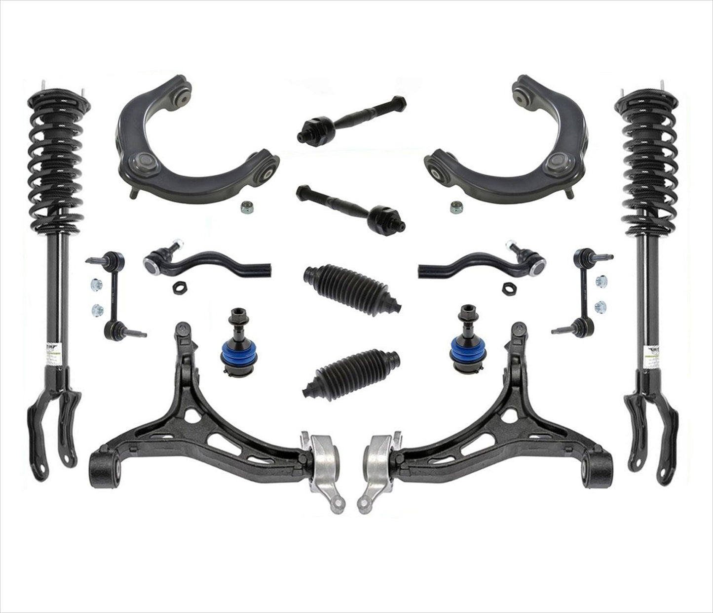 Front Coil Spring Struts Control Arms Tie Rods & Links Fits 11-15 Dodge Durango
