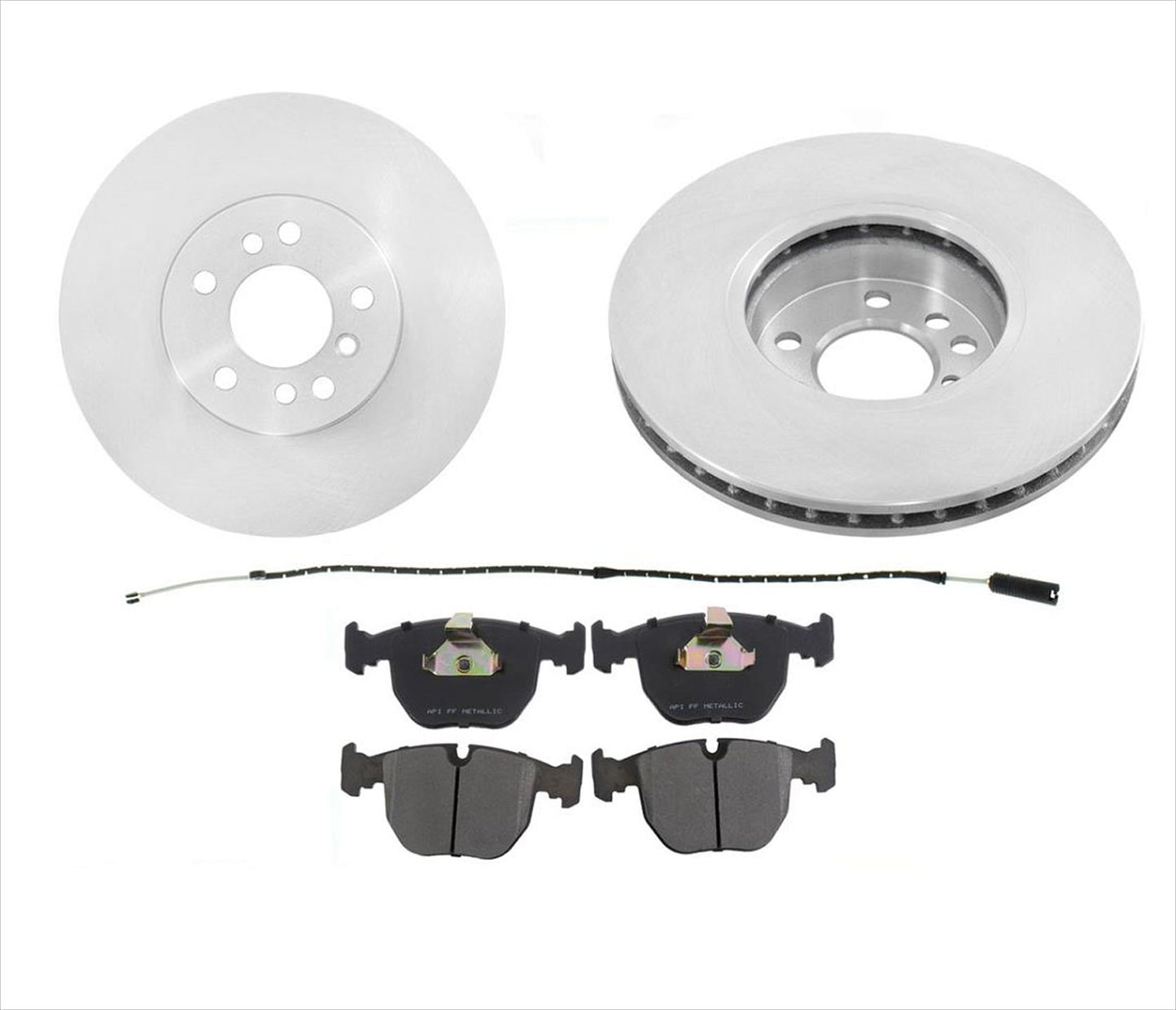 Front Brake Rotors & Ceramic Pads & Sensors For BMW X5 3.0L & 4.4L 2000-2006