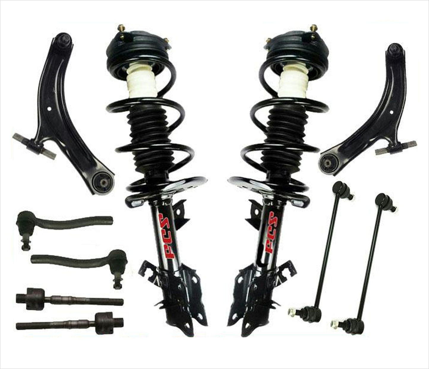 Barras de acoplamiento y enlaces de brazos de control inferiores de puntales delanteros para Nissan Rogue 2008-2012