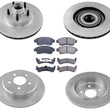 Stop Look REAR WHEEL DRIVE ONLY for Ford Explorer 95-01 Rotors & Brake Pads 6pc