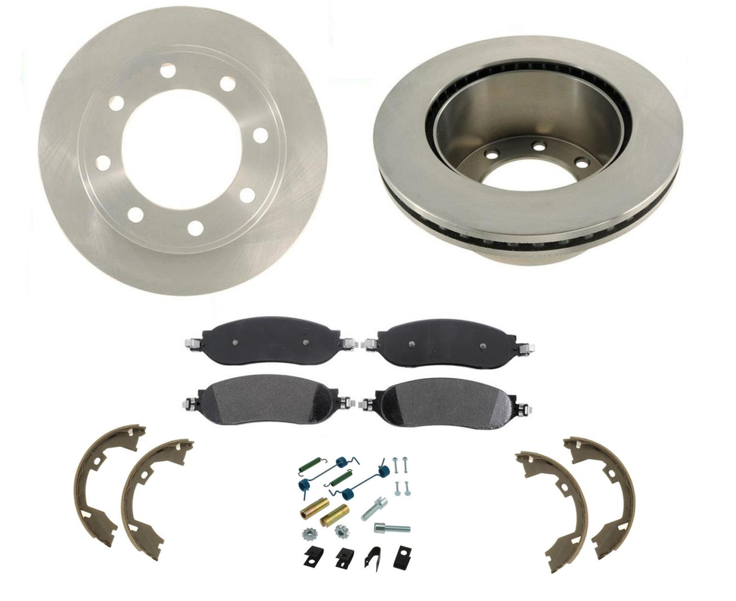 Pastillas de rotor de freno de disco trasero para Ford F250 Super Single rueda trasera 05-06, 5 piezas