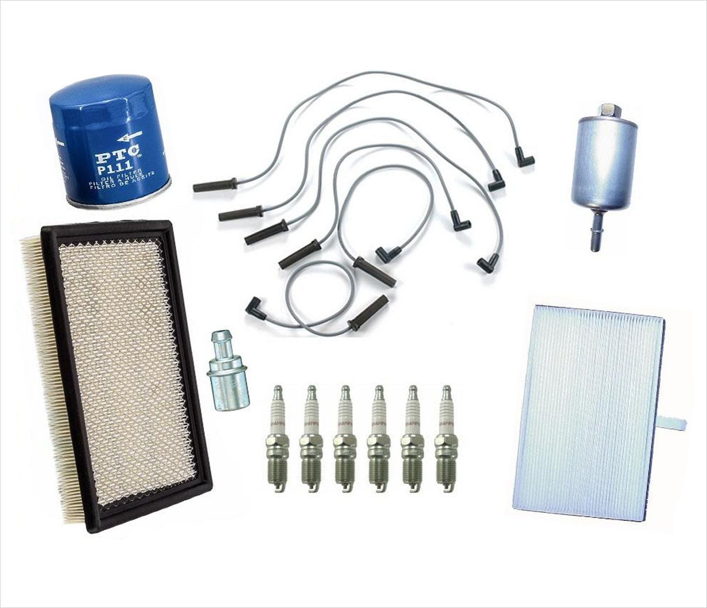 Spark Plugs Wires Air Cabin & Gas Filters for Chevrolet Malibu 3.1L 2000-2003