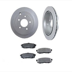 For Front Wheel Drive 04-05 Mazda MPV Van Rear Brake Rotors & Ceramic Pads