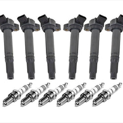 6 Ignition Coils Plugs With Boots for 07-16 Lexus ES350 07-15 RX350 3.5L