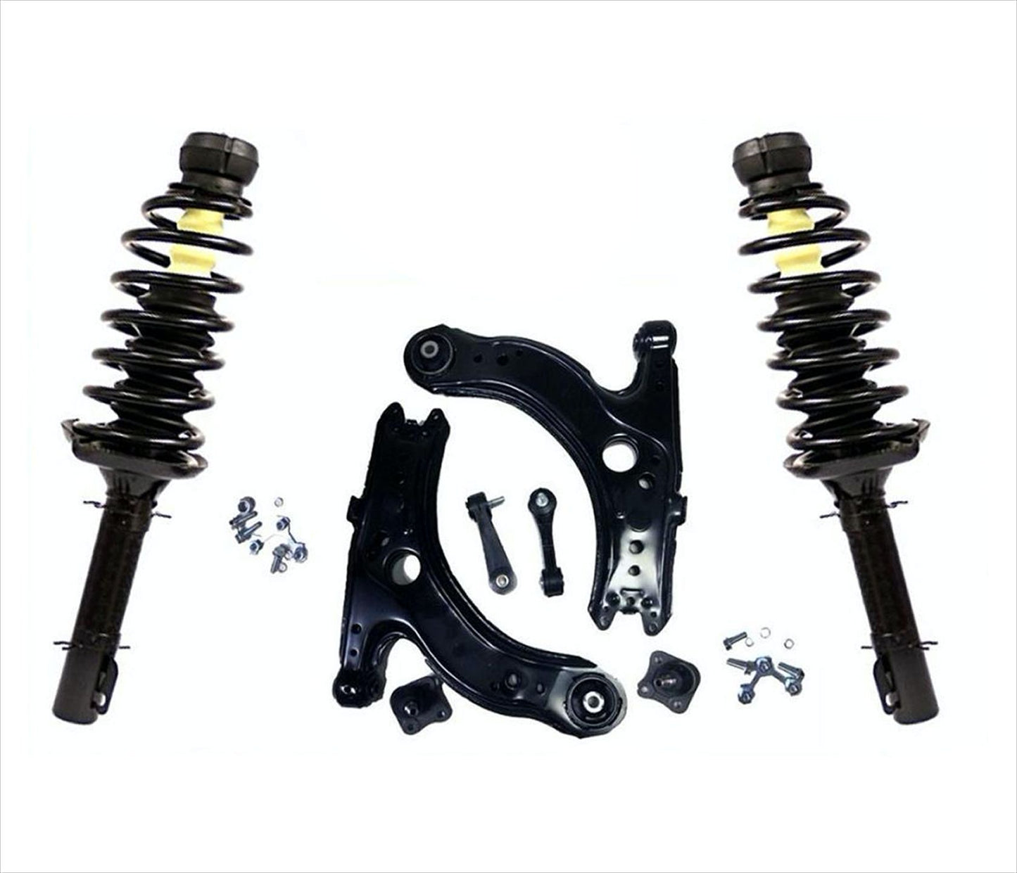 Front Struts Lower Control Arms W/ BJ & Links For Volkswagen Beetle 98-08