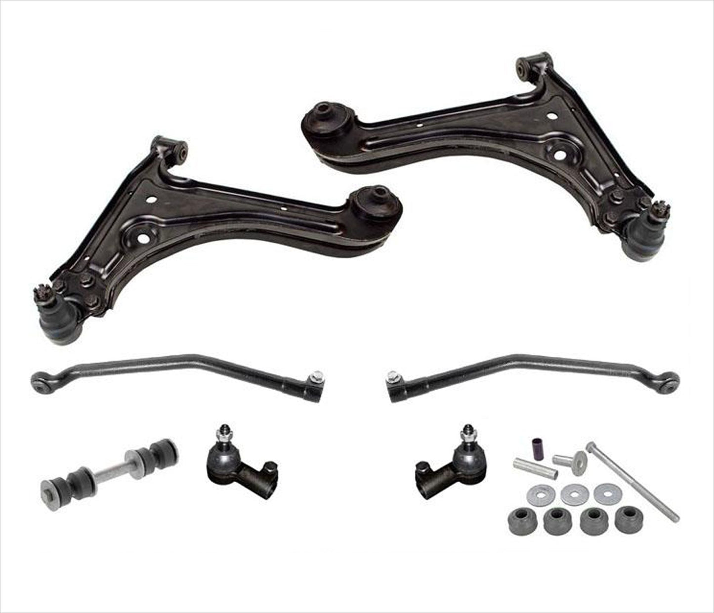 94-96 Beretta 94-98 Grand Am Control Arms Bushings Ball J Links Tie Rods 8Pc