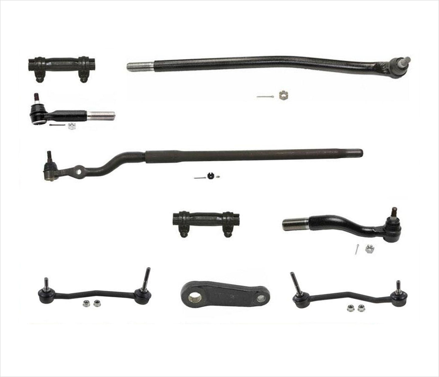 Se adapta a F250 F350 Super Duty 4x4 Pitman 2000-2004, kit de 9 piezas de varillas de amarre y brazo