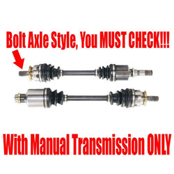 Front Bolt Style Left & Right Axles for Mazda 3 Manual Transmission 2004-2005