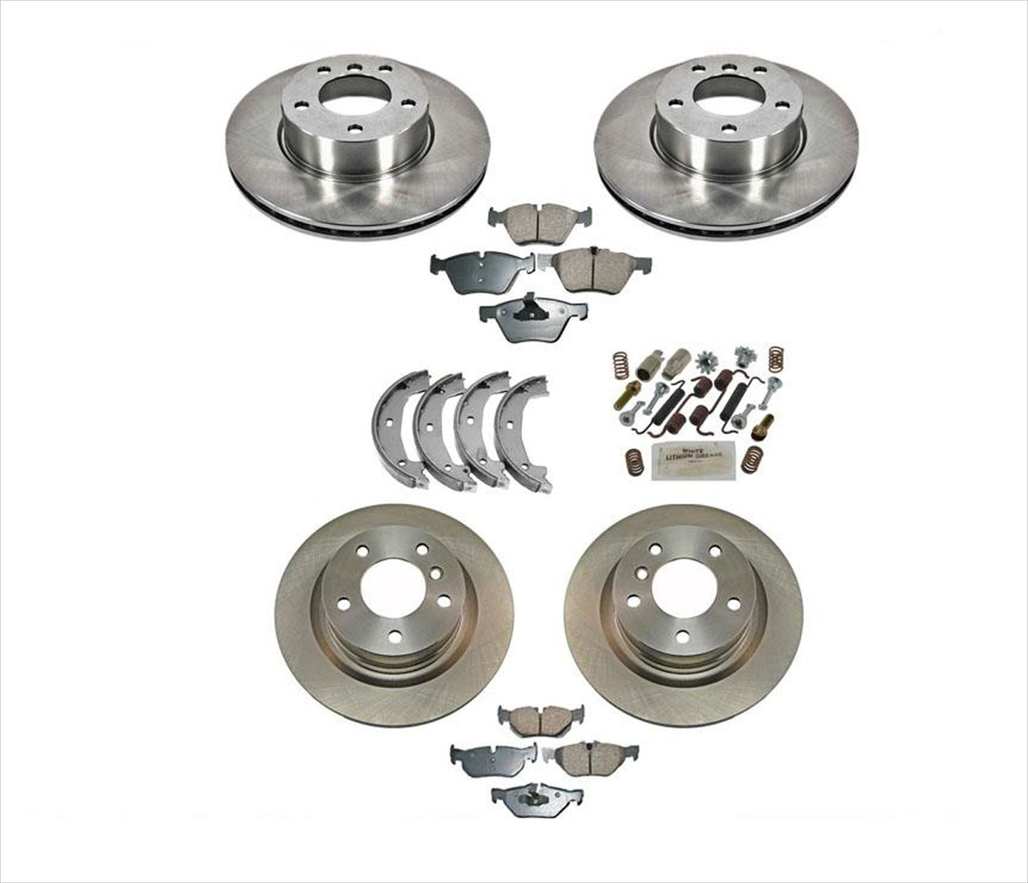 Front & Rear Brake Rotors & Ceramic Brake Pads 8-PC Kit for 08-2013 BMW 128i