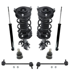 8pc Kit Frt Complete Spring Struts and Shocks for Nissan Versa S SL 07-11 1.8L