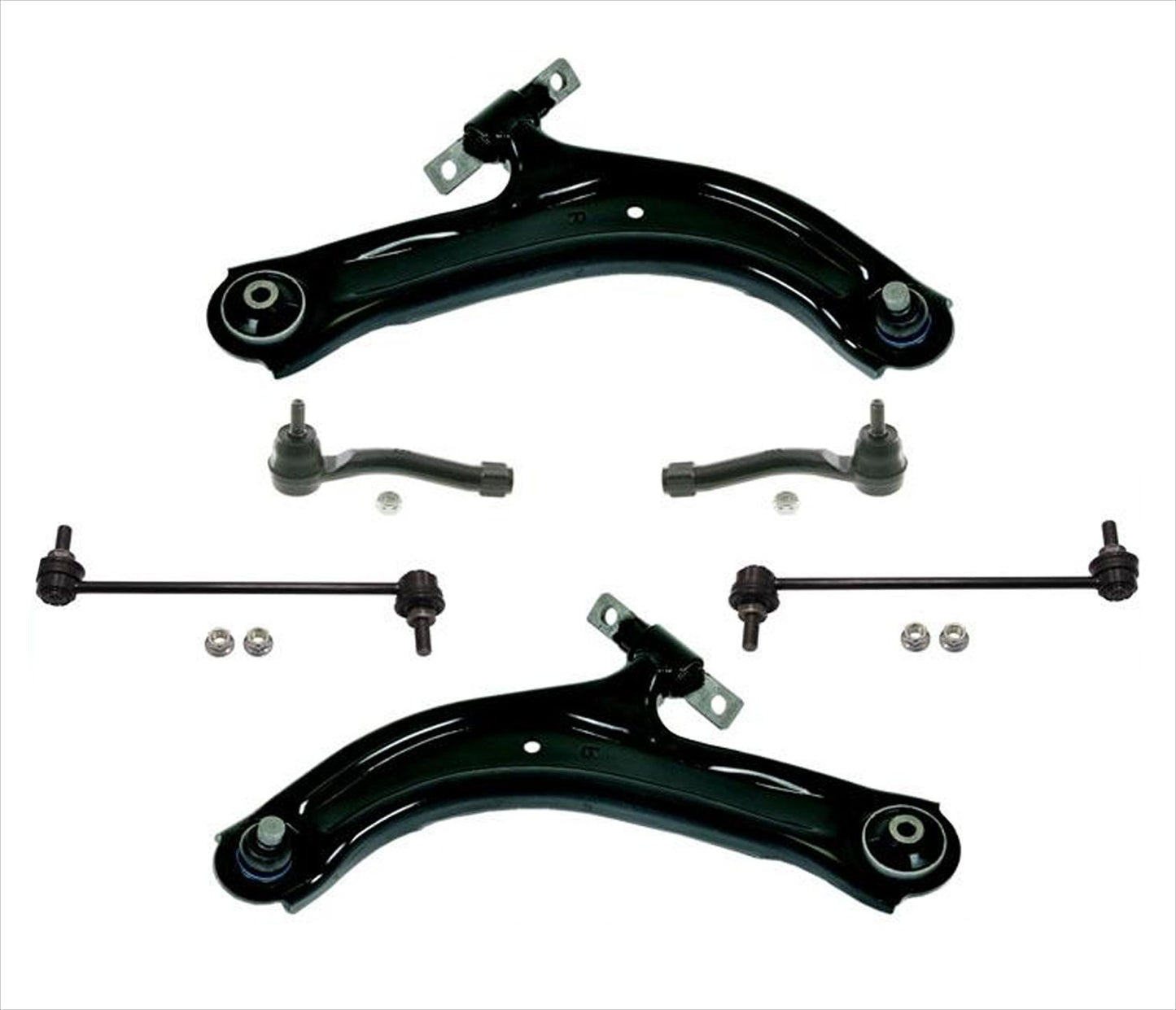 Brazos de control inferiores, varillas de amarre exteriores, enlaces de barra estabilizadora para Nissan Sentra 07-12, kit de 6 piezas