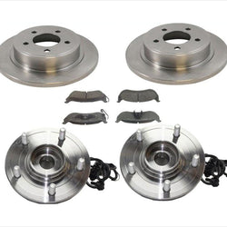 For Chrysler 04-06 Pacifica Disc Brake Rotor Rear Brake Pads Rear Hub Bearing