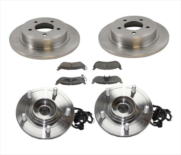 For Chrysler 04-06 Pacifica Disc Brake Rotor Rear Brake Pads Rear Hub Bearing