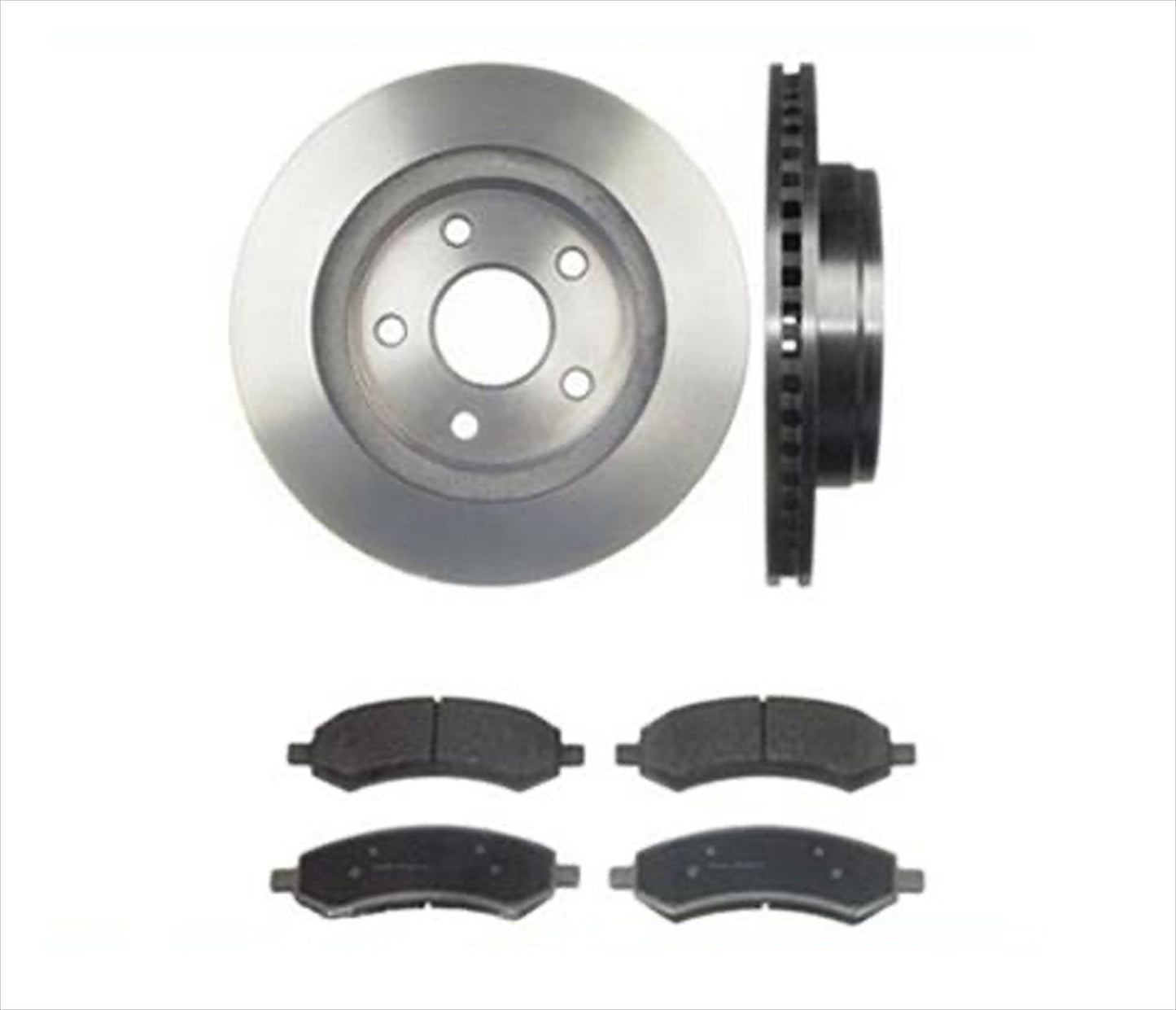 Front Brake Rotors & Brake Pads For 2006 2015 2017 2018 Ram 1500 Pick Up 5 Stud
