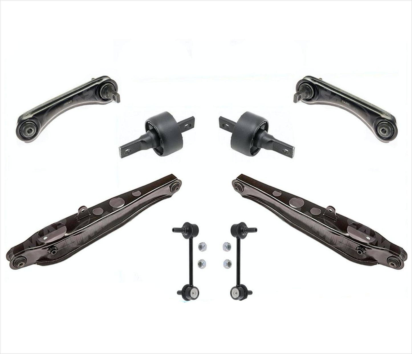 Rear Lower & Upper Control Arms w/ Trailing Bushings & Links for Honda CRV 97-01