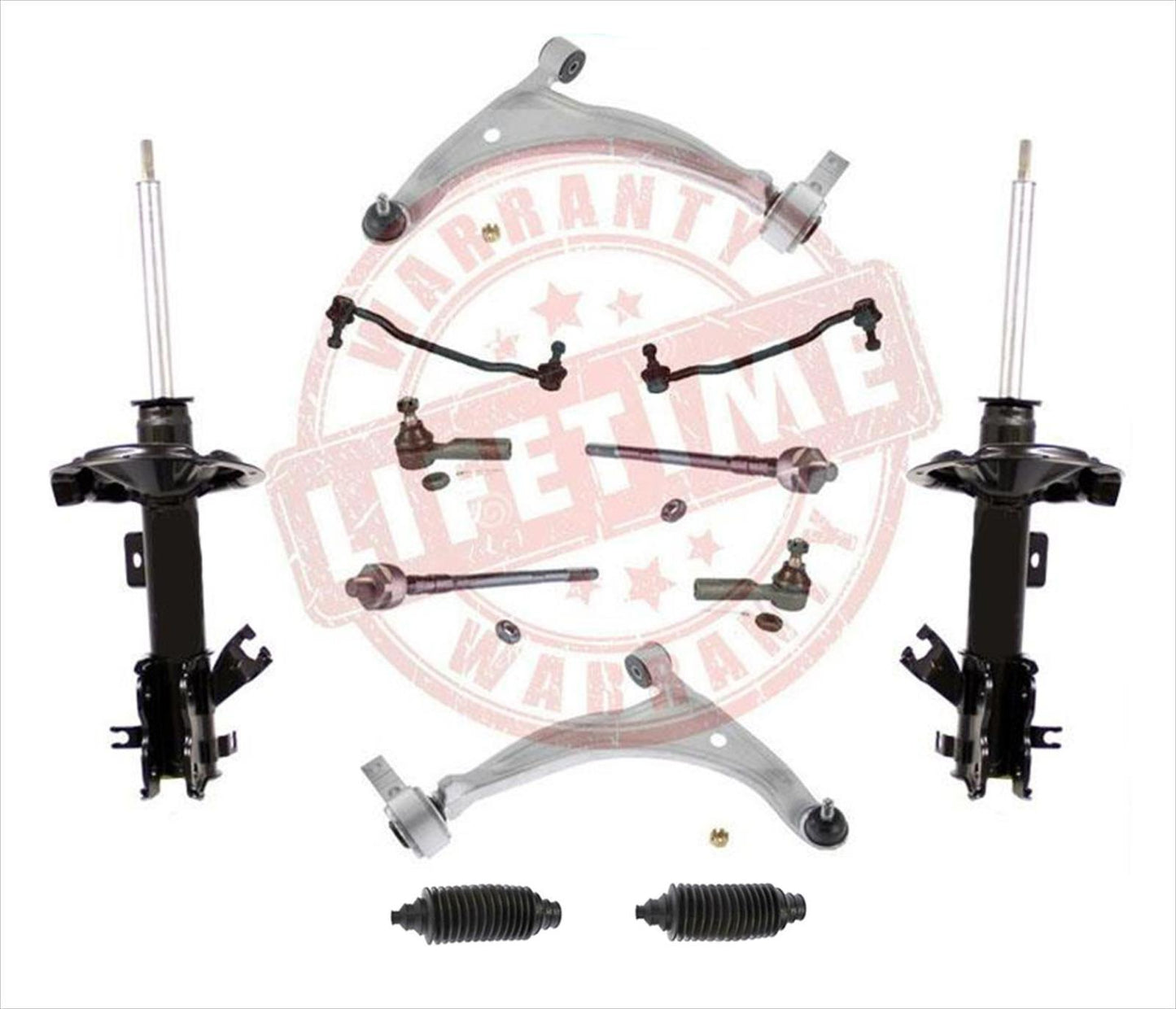 Brazos de control, varillas de amarre, puntales de barra estabilizadora para Nissan Altima 02-06 y Maxima 04-08