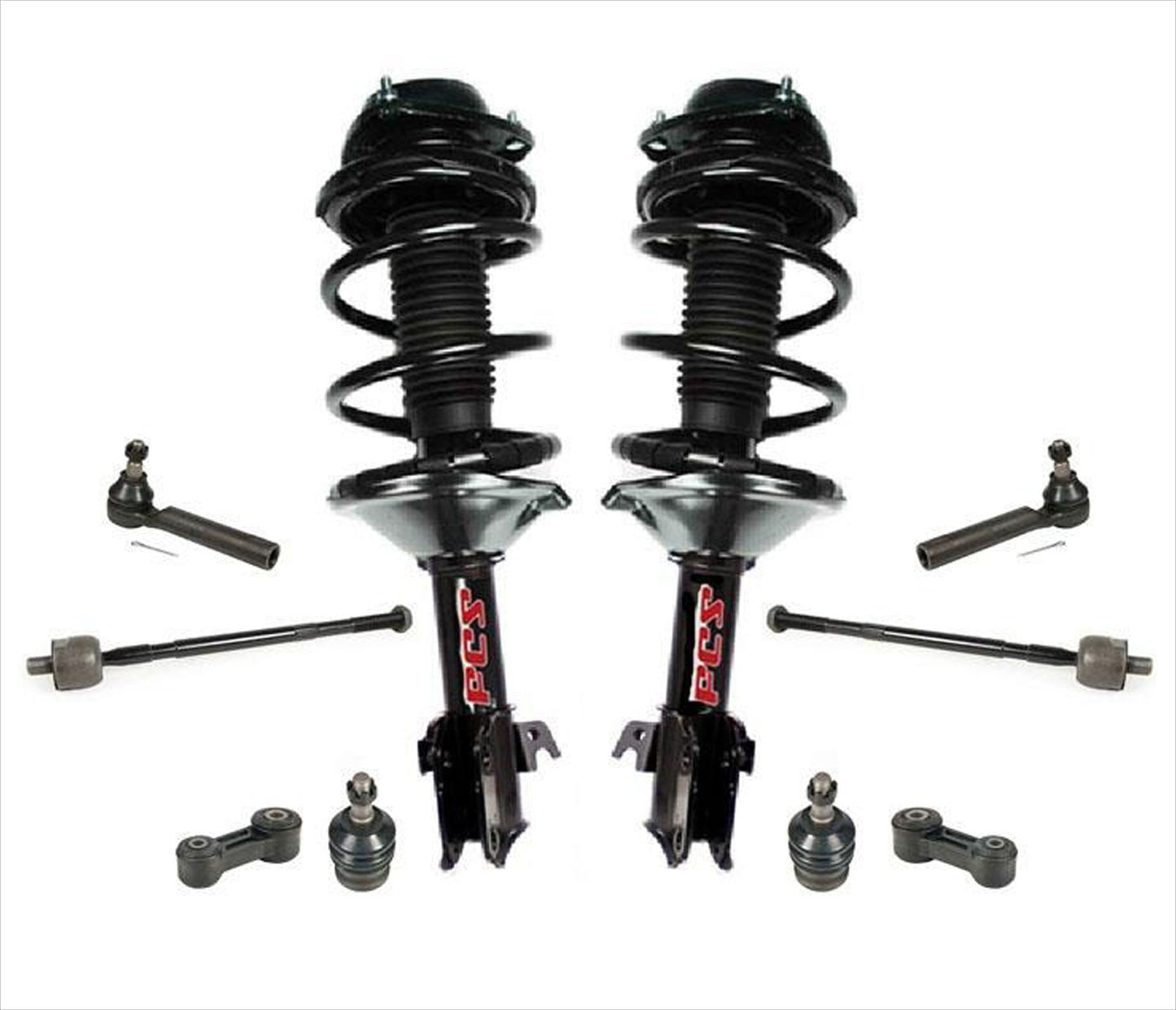 Para 02-03 Impreza TS Wagon 2.5L Muelle delantero Strut Ball Joints Tie Rods 10P