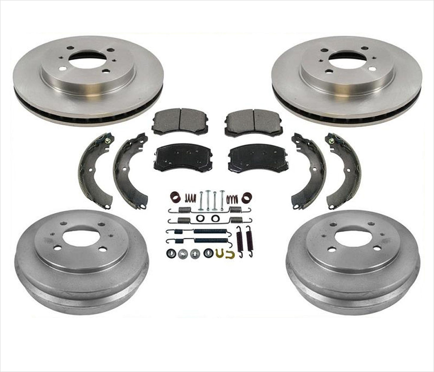 Rotores Tambores Pastillas de freno Zapatas Resortes para llantas Mitsubishi Lancer ES SE 14" 02-07