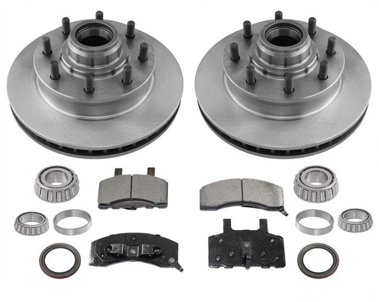 Front Rotors Brake Pads Bearings Seal for Chevrolet Express 2500HD 8 Lug 1996-02