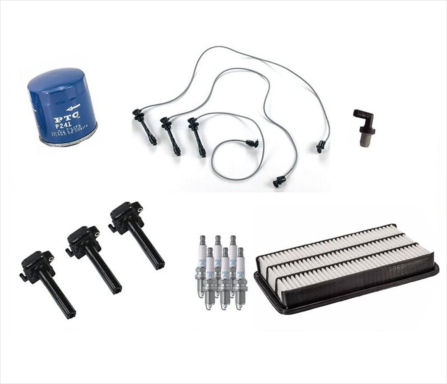 Tune Up Kit de 13 piezas Cables Bujías Filtros de aceite de aire para Toyota Camry 3.0L 96-01