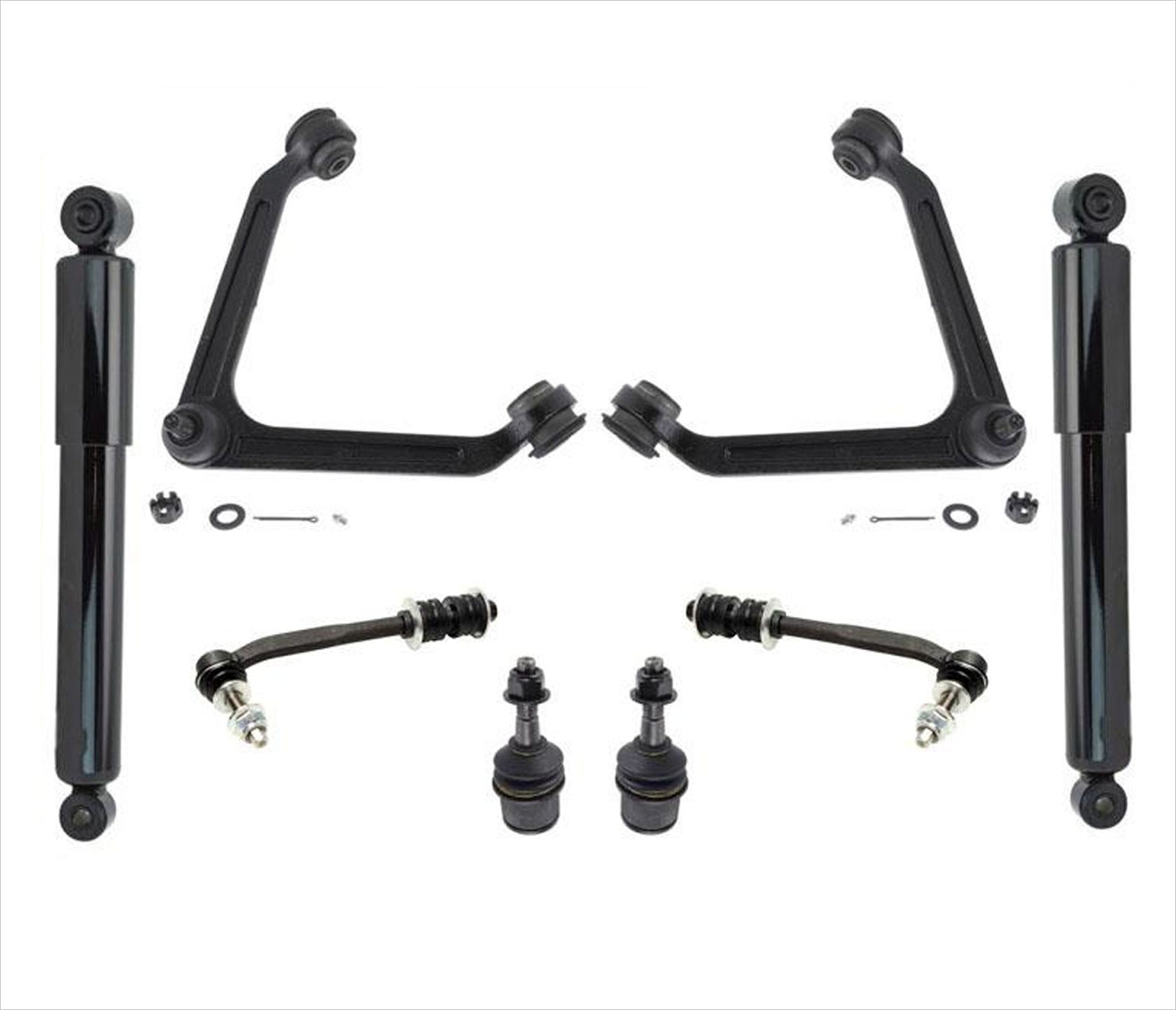 Front Upper Control Arms Ball Joints Links Shocks Front for 07-09 Durango 8pc
