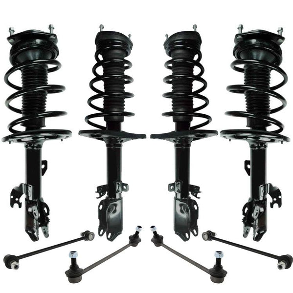 Puntales de resorte completos delanteros y traseros y enlaces de barra estabilizadora para Lexus ES350 2010-2012