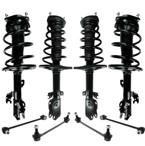 Puntales de resorte helicoidales delanteros y traseros y enlaces de barra estabilizadora 8 piezas para Lexus ES350 2007-2008