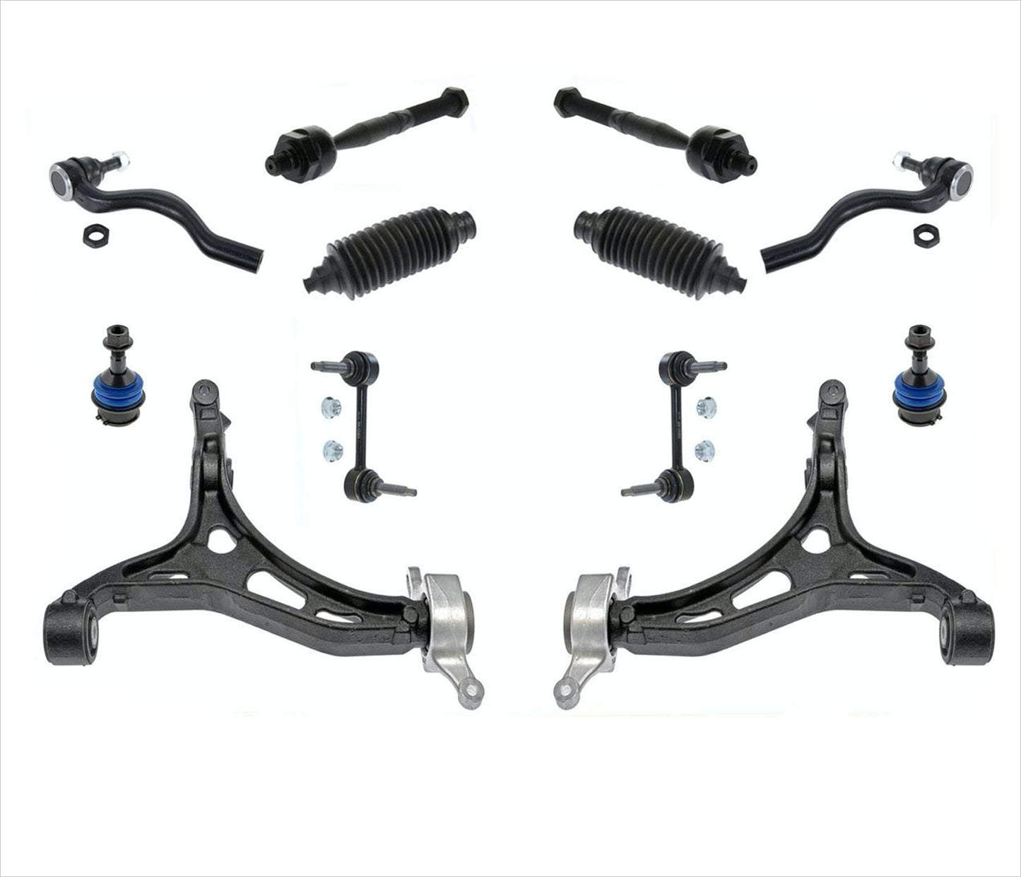 12 piezas de brazos de control inferiores con rótulas, varillas de amarre y eslabones 11-15 Grand Cherokee