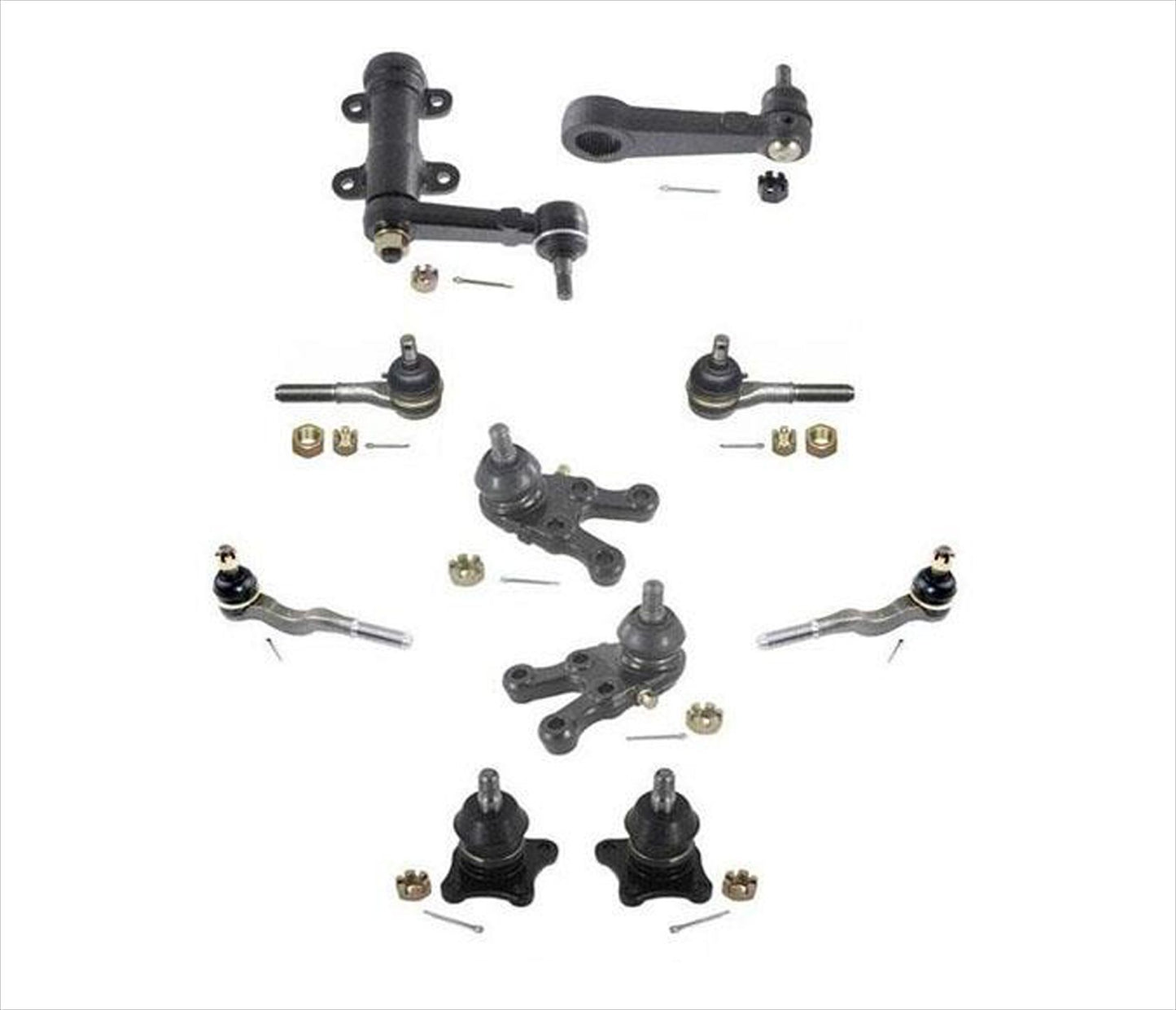 Ball Joints Tie Rods Idler & Pitman Arm For 92-00 Montero 10Pc ( No Sport )