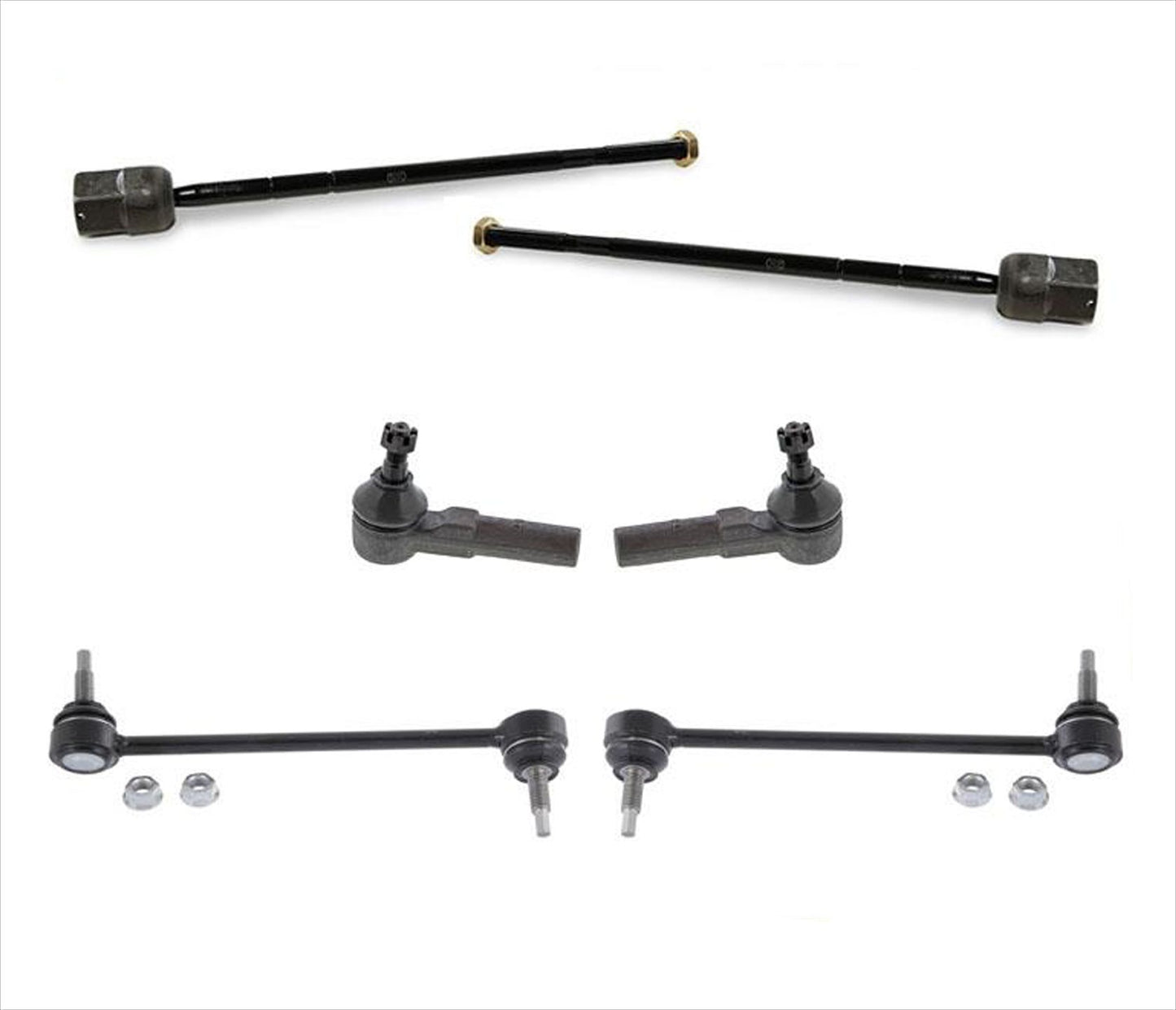 para 95-03 Windstar Kit de chasis de 6 piezas Nuevas varillas de amarre interiores y exteriores Enlaces de barra estabilizadora