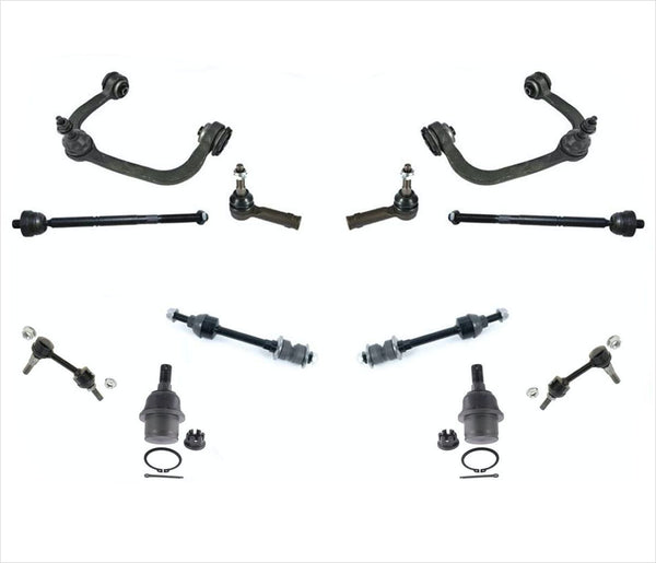 For 04-08 F150 4 Wheel Drive 4x4 Ball Joints Bushings Tie New Control Arms 12pcs