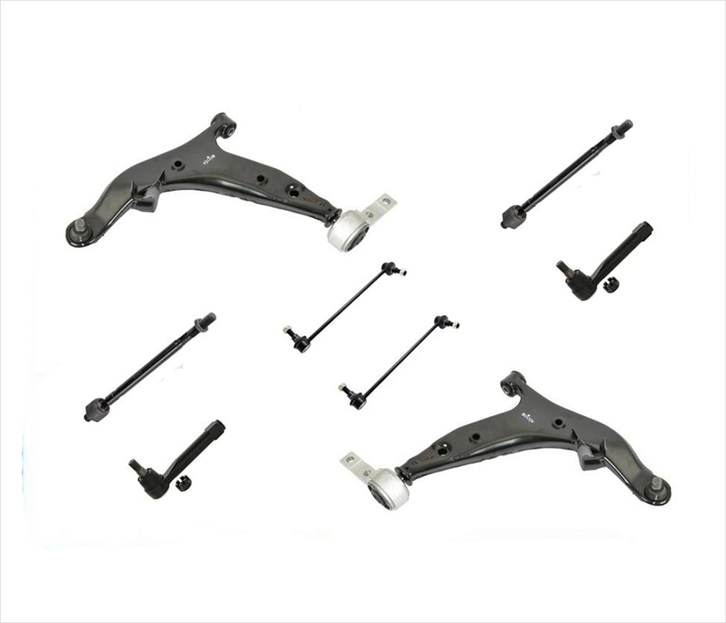 Lower Control Arms Ball Joints Tie Rods Sway Bar Links for 04-09 Nissan Quest