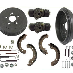 Rear Drums Shoes & Wheel Cyl For 03-08 Toyota Corolla VIN Starting in 1,2,3,4,5