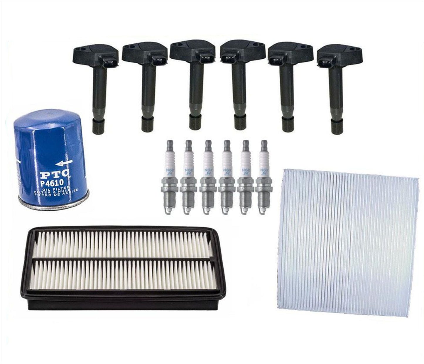 Bujías de bobinas de encendido + filtros de aceite de cabina de aire para Honda Odyssey 05-10 DX EX LX SE