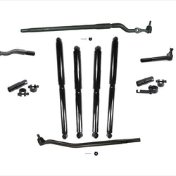 For 99-04 F250 4 Wheel Drive Super Drag Link & Tie Rod Rods Asm FCS Shocks 10pc