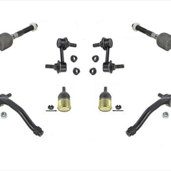 Front Inner & Outer Tie Rods Ball Joints & Links 8 Pcs Kit For Acura TL 09-14