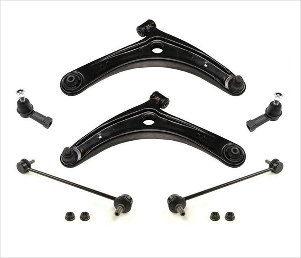 F Low Control Arm & Ball Joint Tie Rods For 08-14 Lancer 07-14 Outlander 6 Pcs