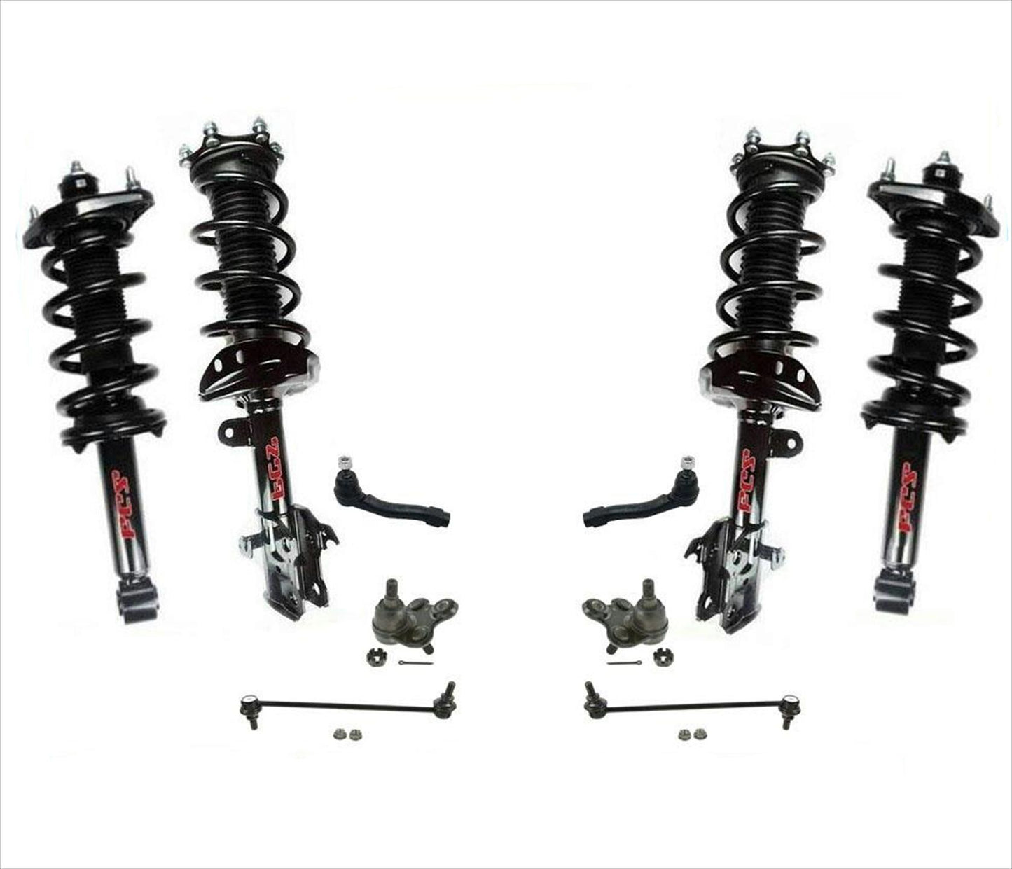 Coil Spring Struts Tie Rods Links Ball Joints For 2012 2013 2014 Honda AWD CR-V