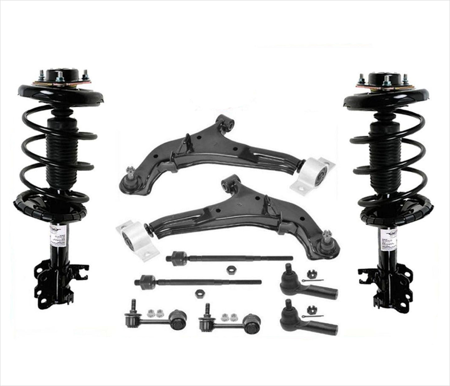 Complete Spring Struts Tie Rods Lower Control Arms Links for Nissan Maxima 01-03