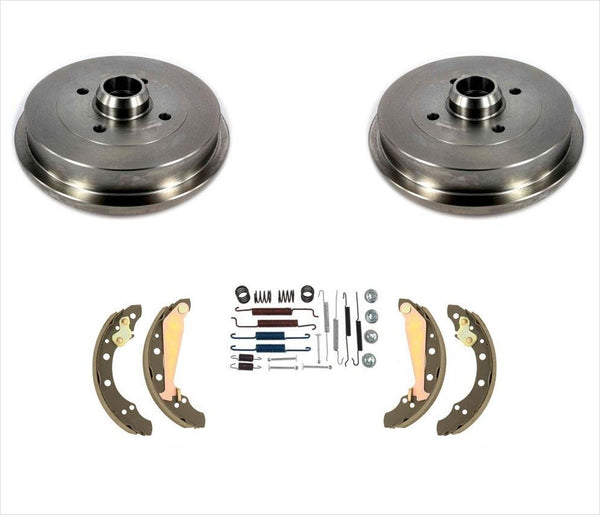 Rear Drums Brake Shoes & Springs Kit 4Pc for Volkswagen Cabrio 95-01 Jetta 89-98