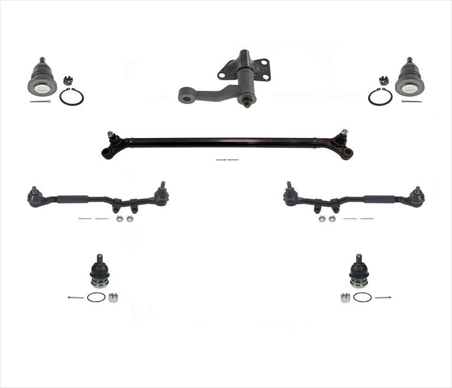 Para Nissan Frontier 99-04 2.4L Juntas de bola de tracción trasera Varillas de amarre del brazo tensor