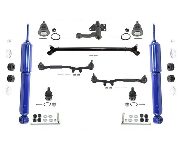 For Nissan Frontier 99-04 2.4L Rear Wheel Drive Shocks Idler Arm Tie Rods 12 Pcs